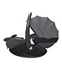 8052204110_2024_maxicosi_carseat_babycarseat_pebble360pro2_grey_twillicgraphite_fullreclinepositionwithcanopy_side
